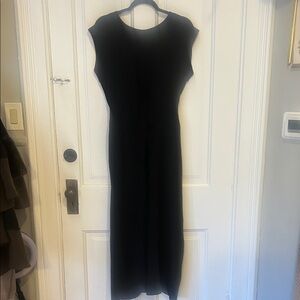Calvin Klein Black Tie Waist Wide Leg Jumpsuit